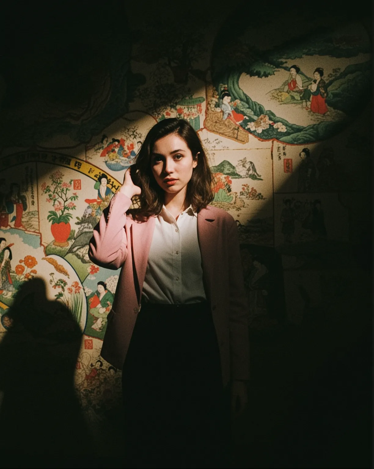 Midnight at the Museum — Cinematic Japanese Mural Portrait Series