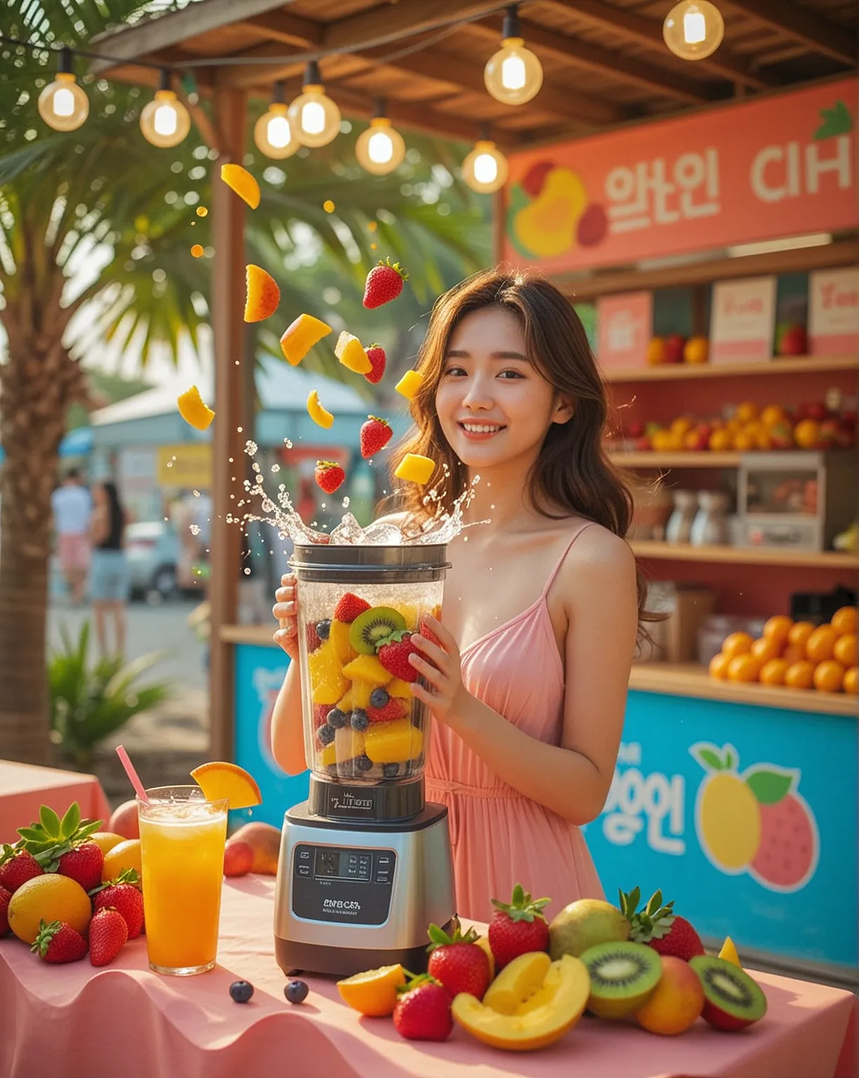 Korean Summer Bliss — Ultra-Premium Fruit Blender Campaign