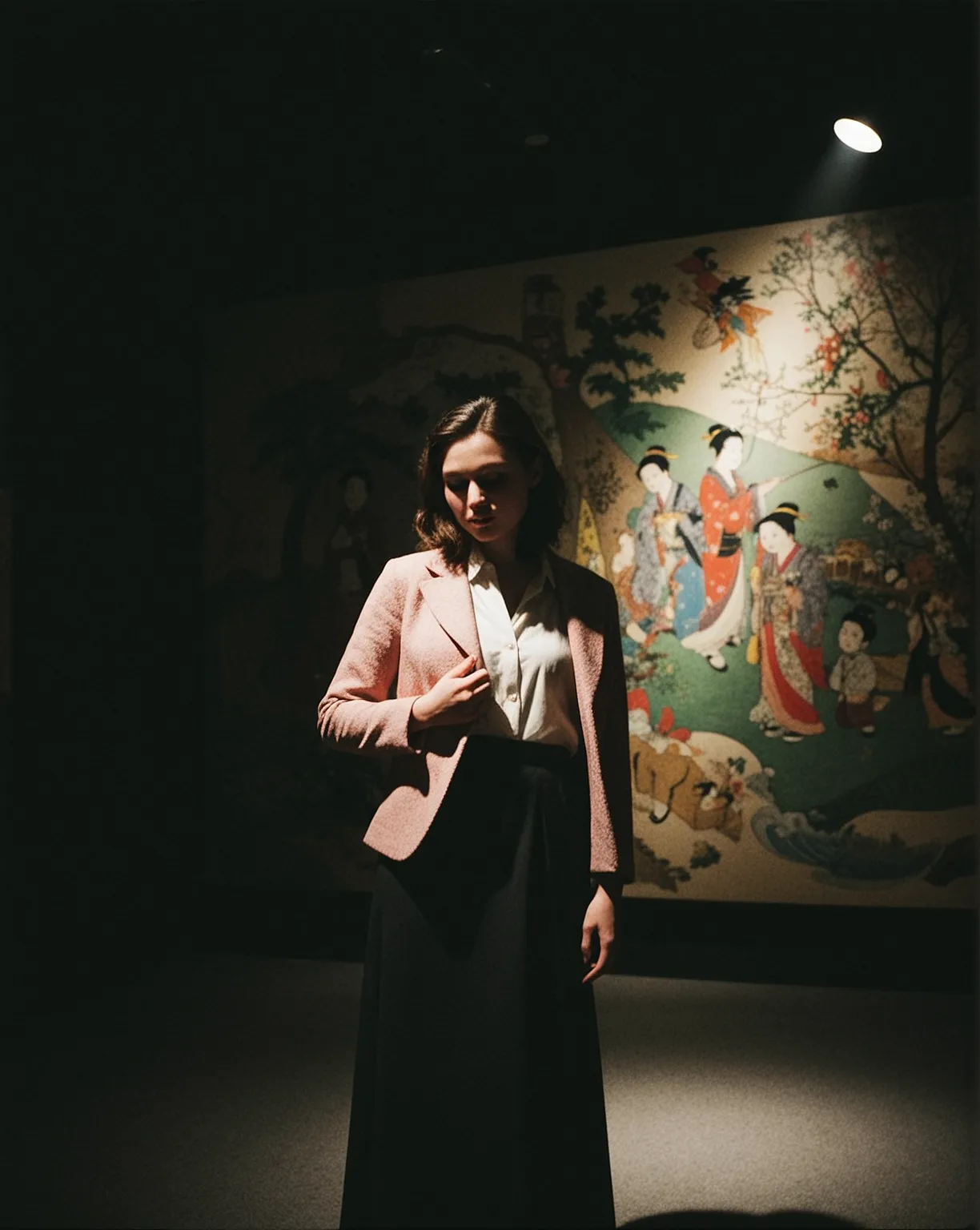 Midnight at the Museum — Cinematic Japanese Mural Portrait Series