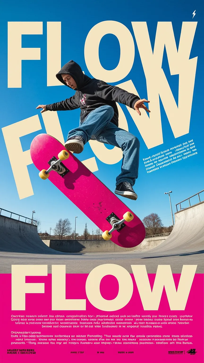 Editorial Action Poster Series — RIDE / FAST / FLOW