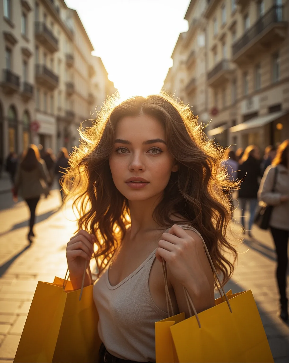 Golden Hour Stroll — Cinematic Street Portrait
