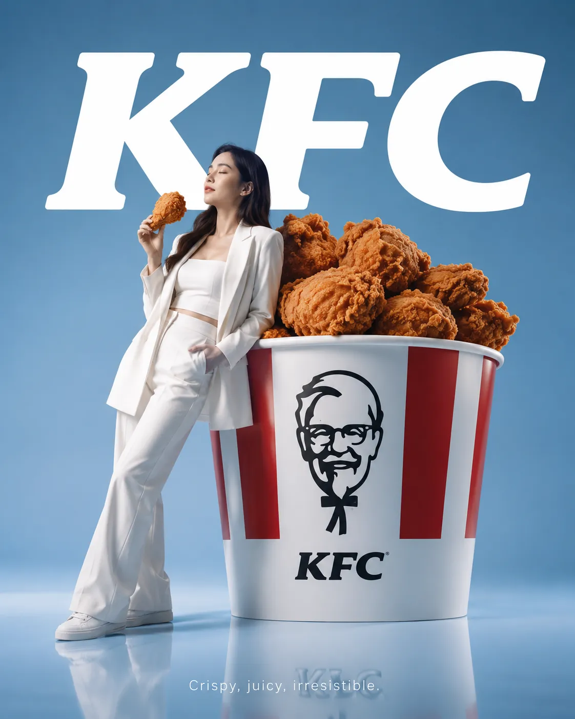 KFC Minimalist — "Crispy, juicy, irresistible."