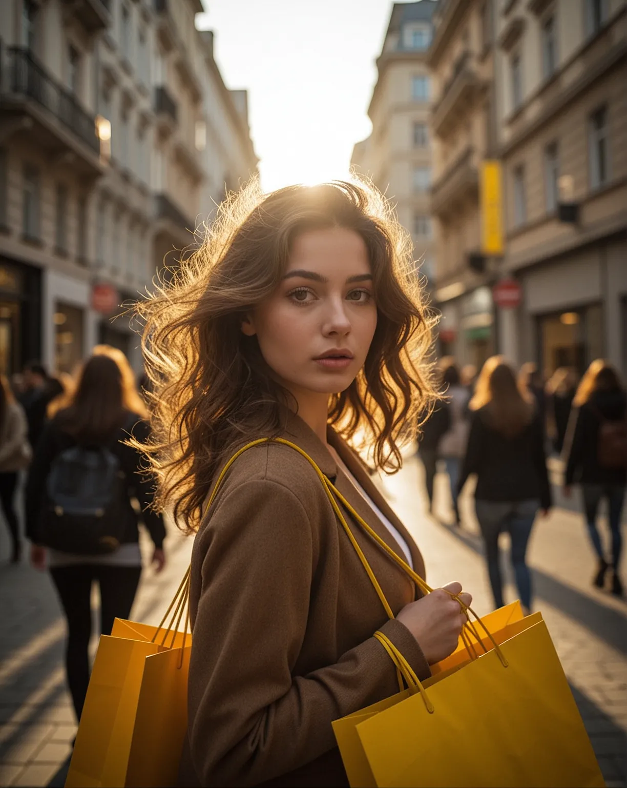 Golden Hour Stroll — Cinematic Street Portrait