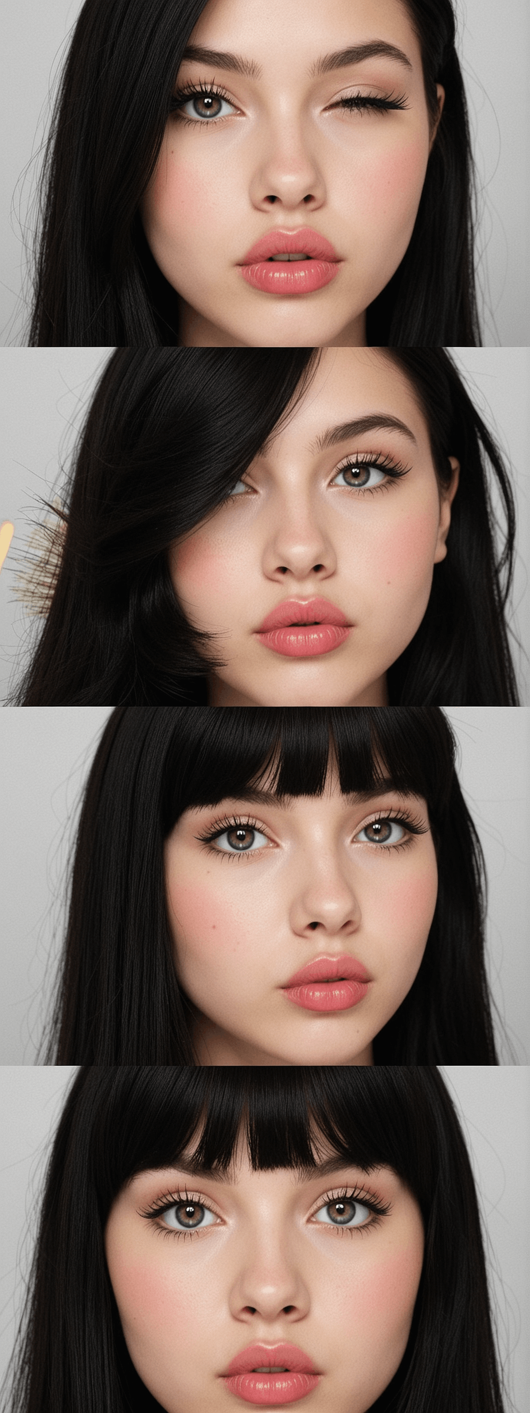 Y2K Glamour — Triple Flash Selfie Collage