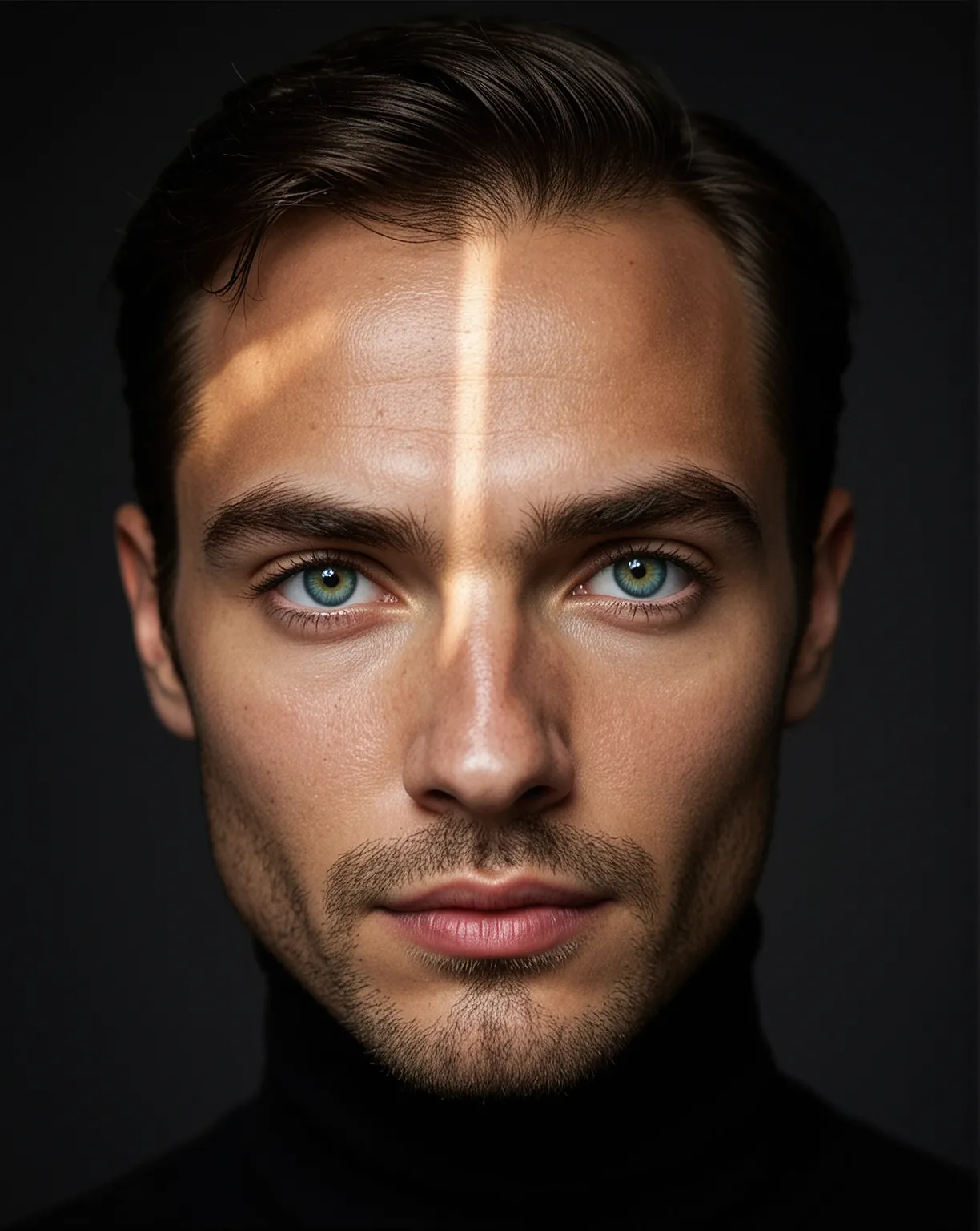 Light Across the Eyes — Cinematic Studio Portrait