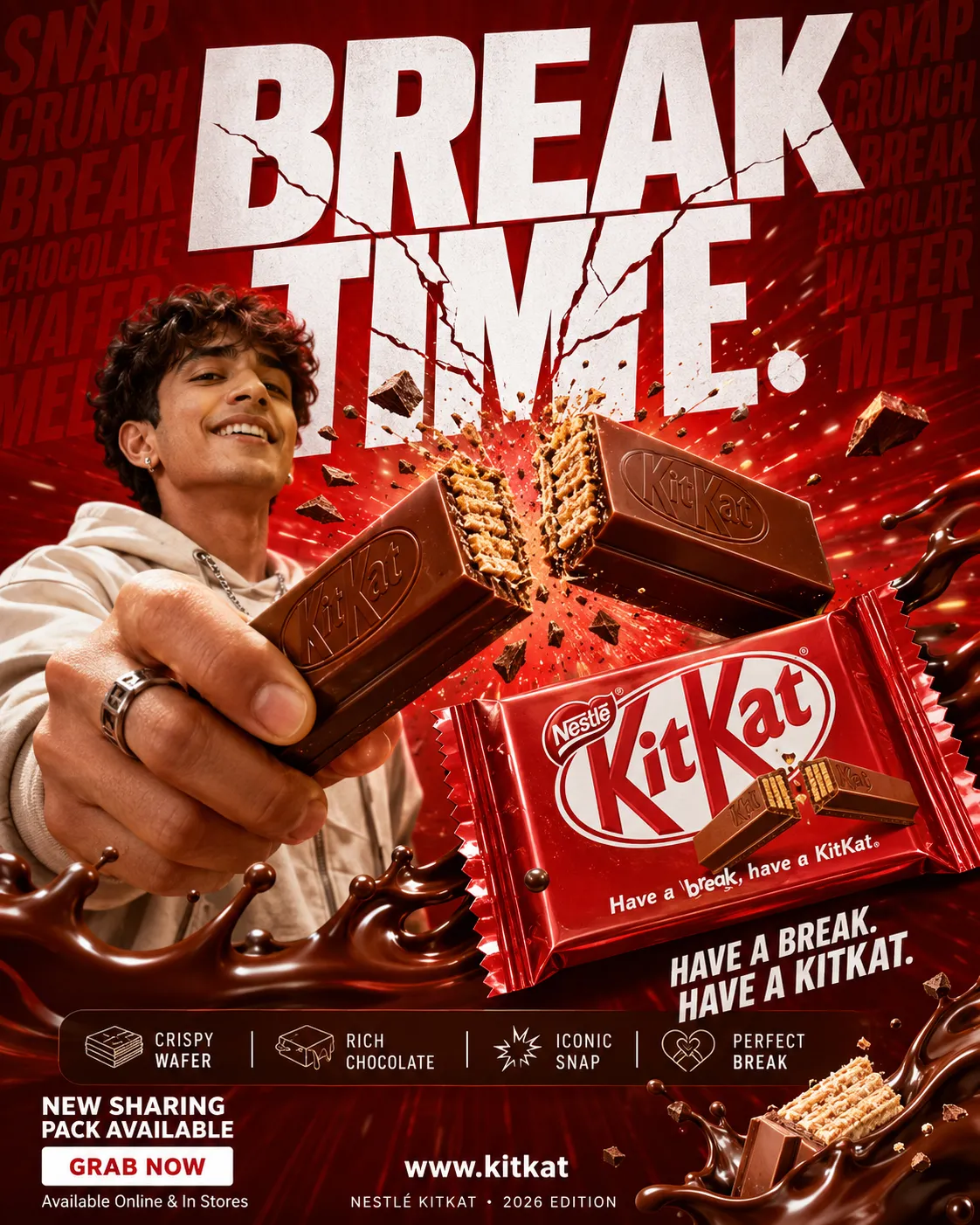 KitKat "BREAK TIME." — 2026 Hyper-Commercial Campaign